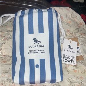 Dock & Bay Blue and White Striped Quick Dry Towel